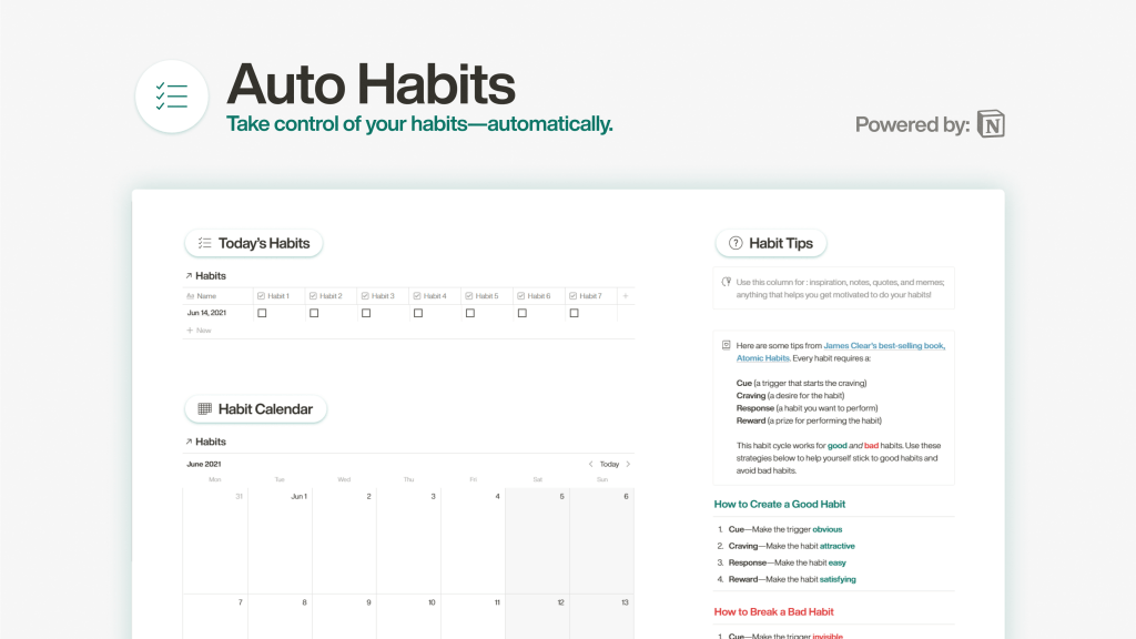 Auto Habits (Free Notion Template)