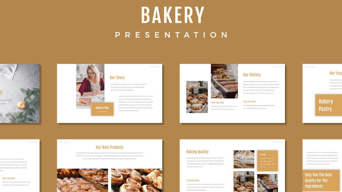  BAKERY PowerPoint Template Free Download 15 Pages Just Free Slide