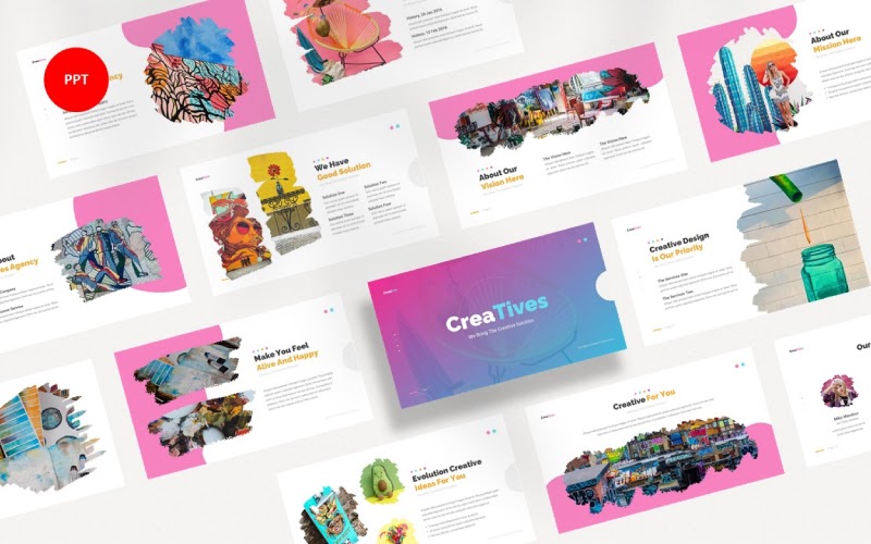 Creatives Creative Agency PowerPoint template PowerPoint Template