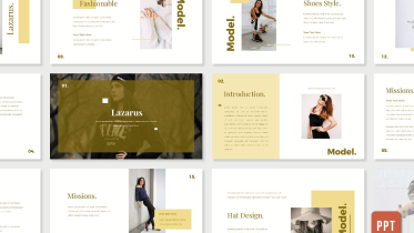 LAZARUS Free Fashion PowerPoint Template cover