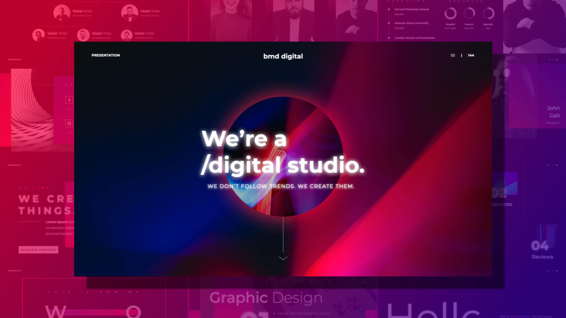 NEON Keynote Template Free Download