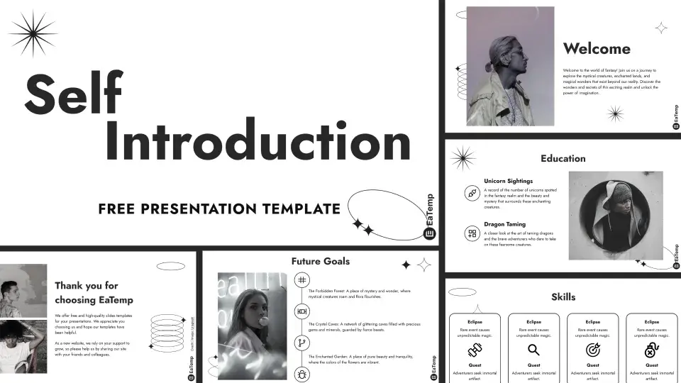 Self Introduction Free PowerPoint (PPT) template