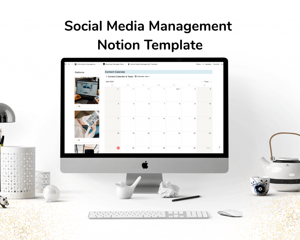 Social Media Management Notion Template FREE