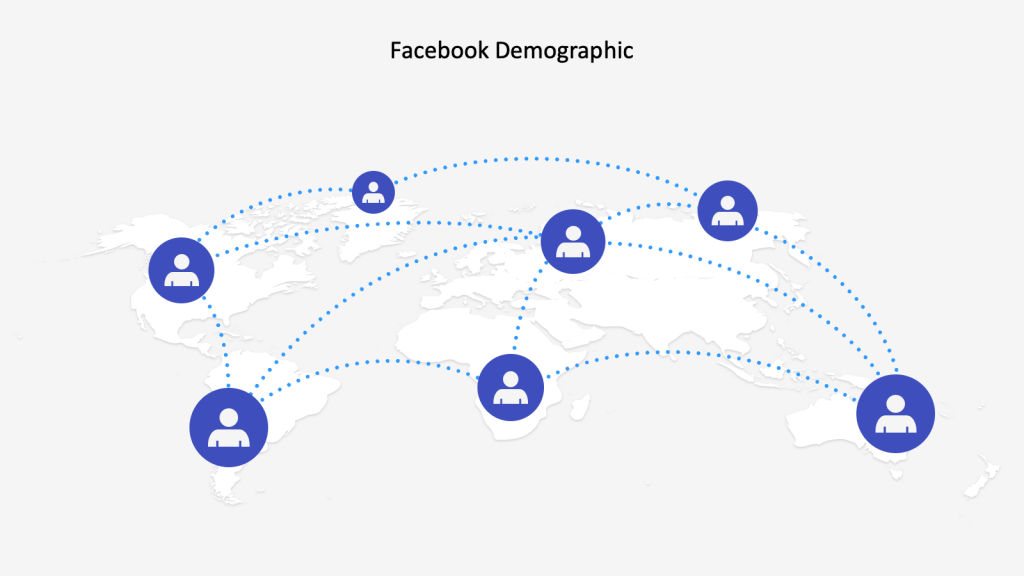 preview of facebook demographic with a world map background