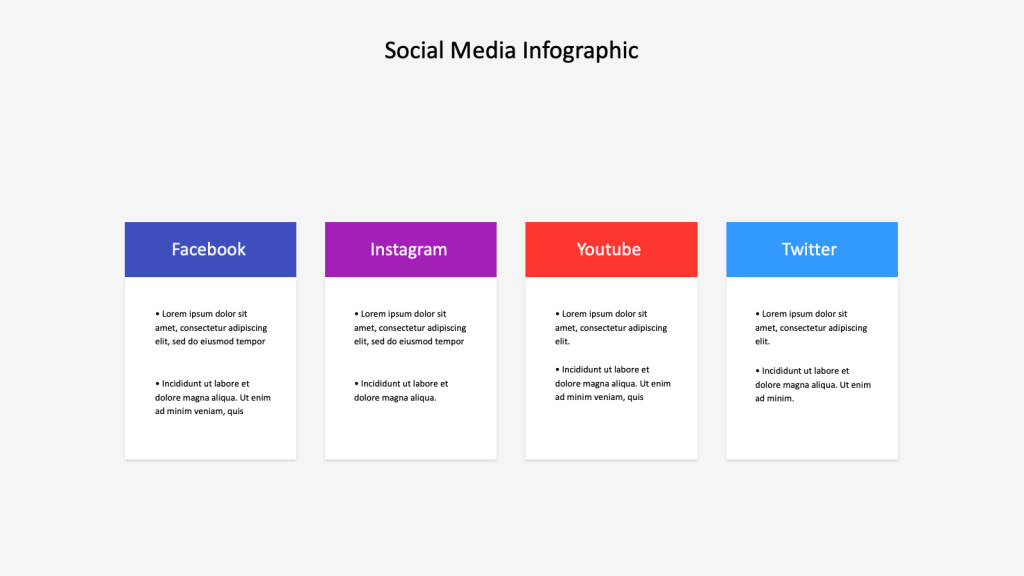 preview of social media infographic without icons