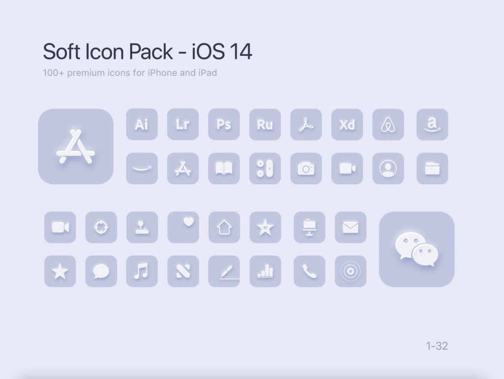 Soft Icon Pack - iOS 14 - 15 -Best Neumorphic Icon Pack