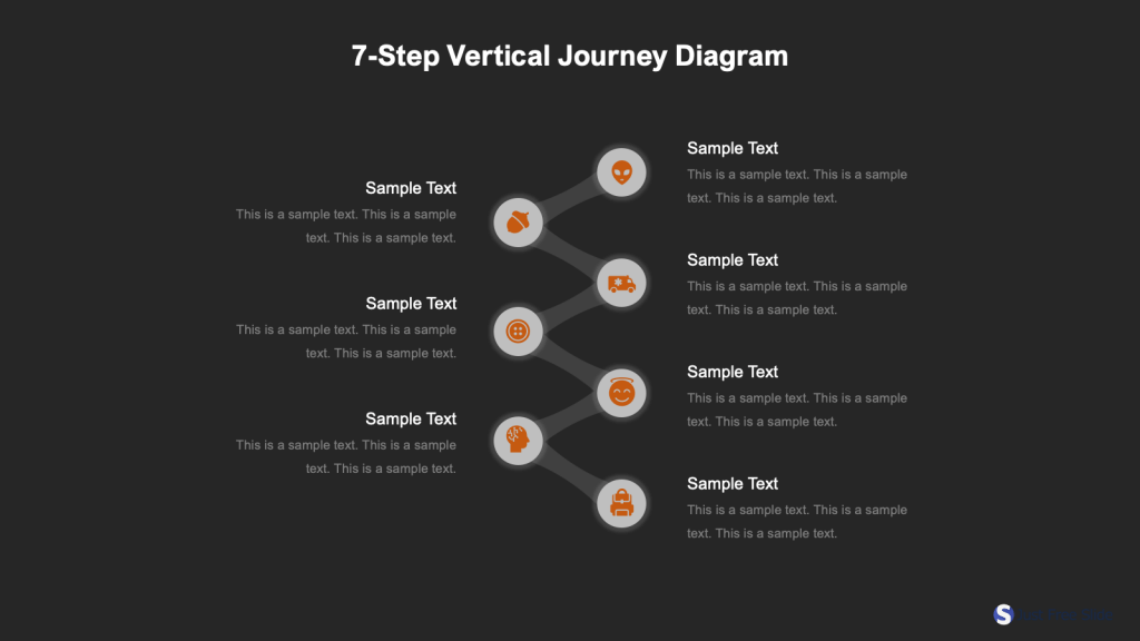 7-Step Vertical Journey Diagram Free Download | Just Free Slide