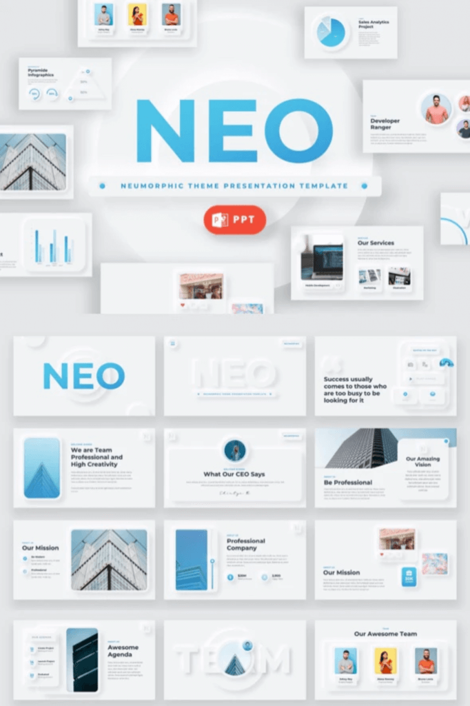 NEO - Neumorphic Theme Powerpoint Template