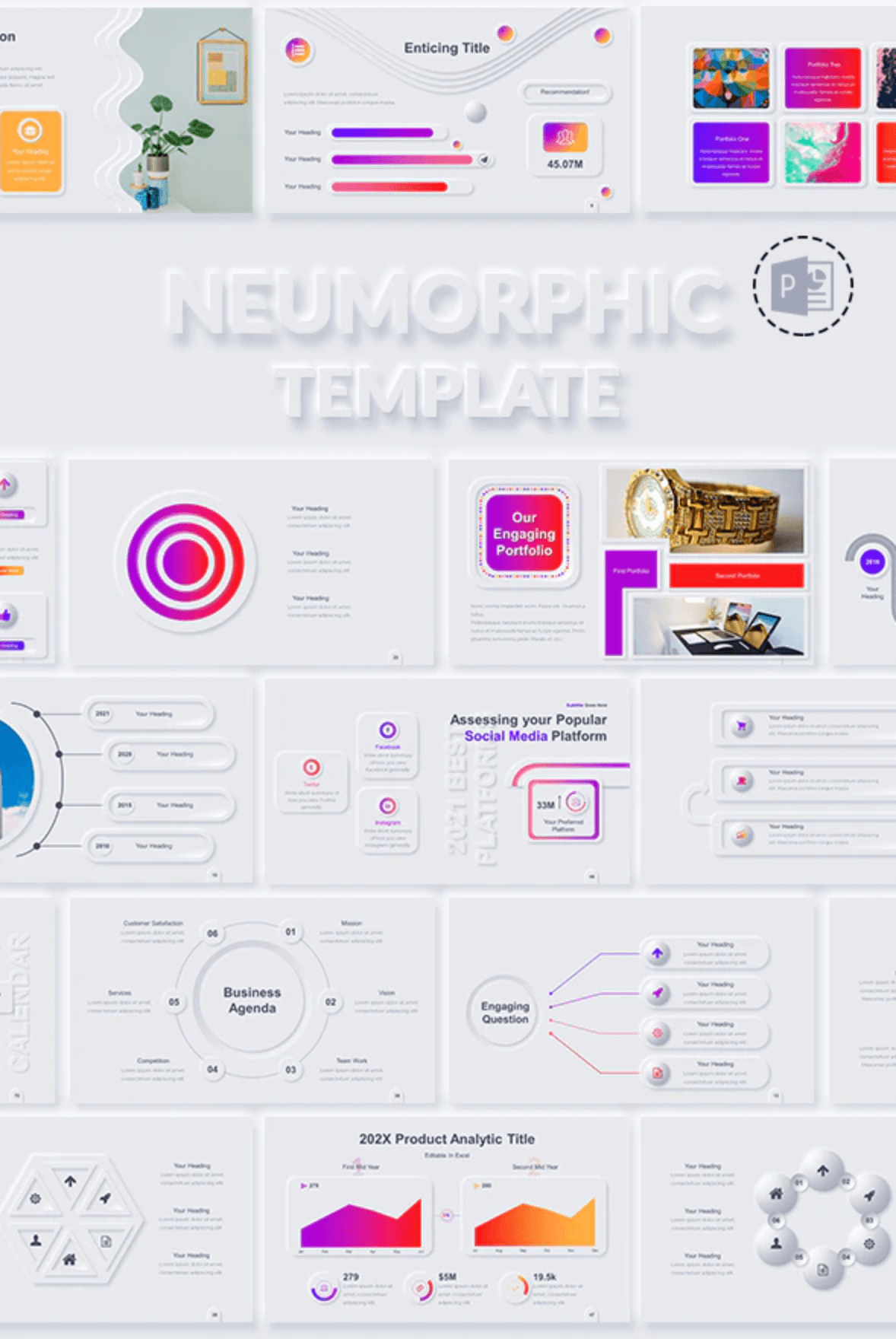 free neumorphic powerpoint presentation