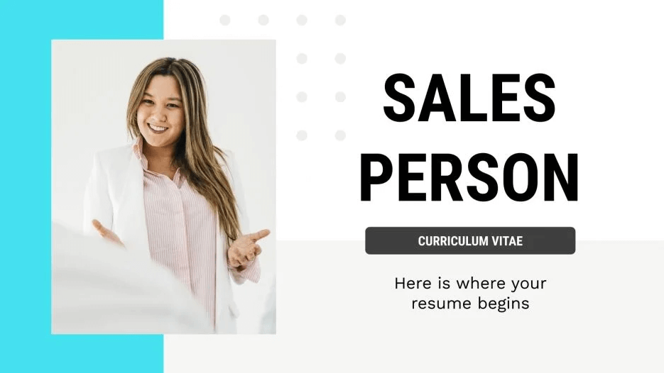 Salesperson Self Introduce CV Template