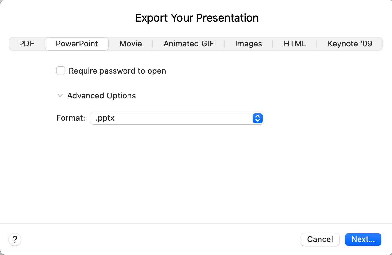 export your presentation 1