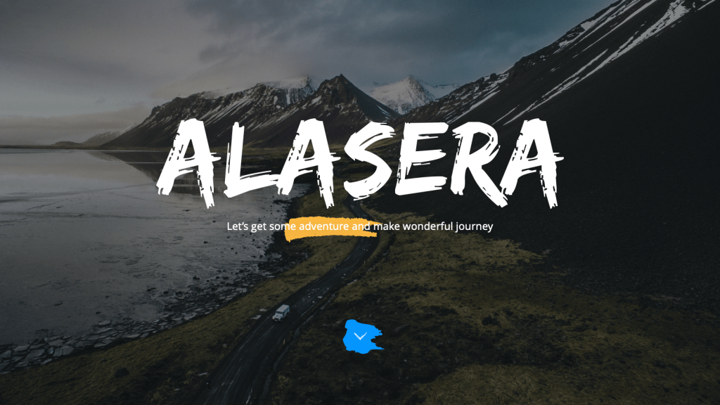 cover page -Alasera -Free Brush Powerpoint Template
