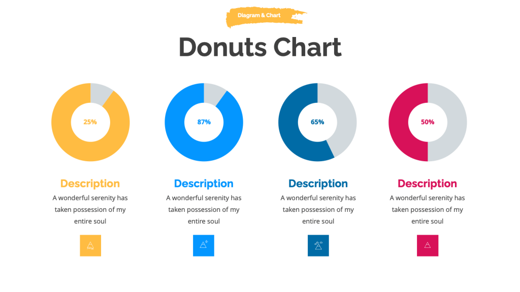 Donuts Chart-Alasera -Free Brush Powerpoint Template