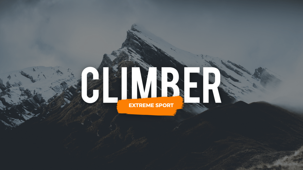 cover page Climber - Extreme Powerpoint Template