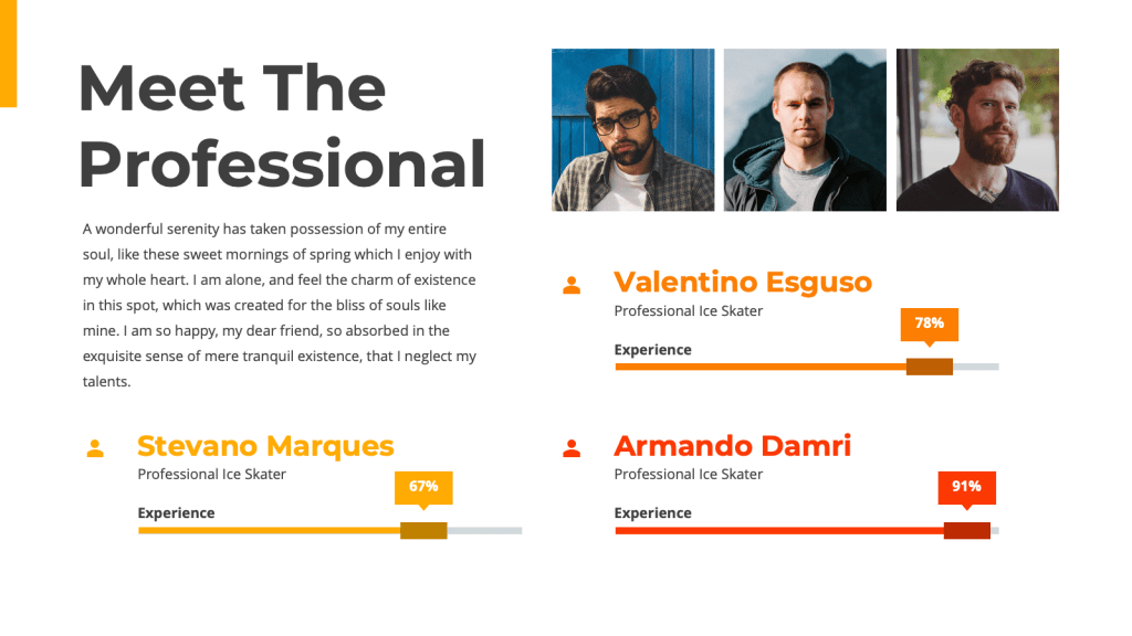 professional introduce page Climber - Extreme Powerpoint Template