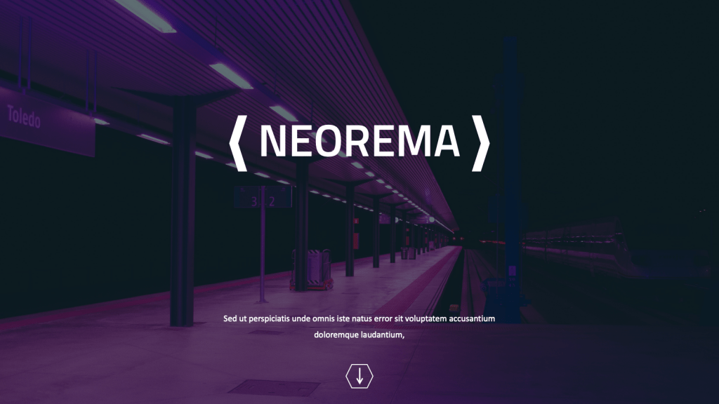 cover page (first page) of Neorema - Free Midnight Powerpoint Template