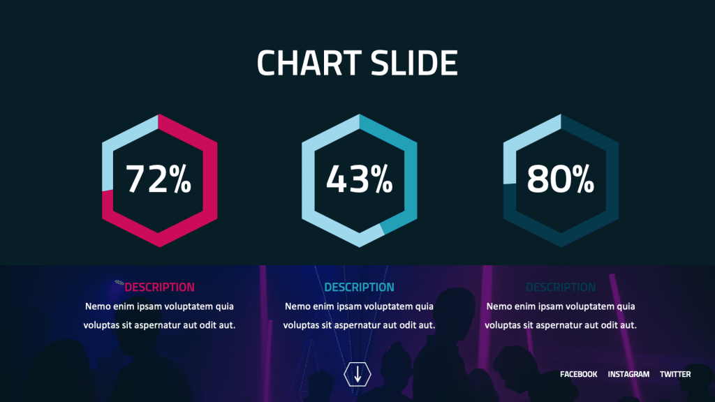 editable chart slide from Neorema Free Midnight Powerpoint Template