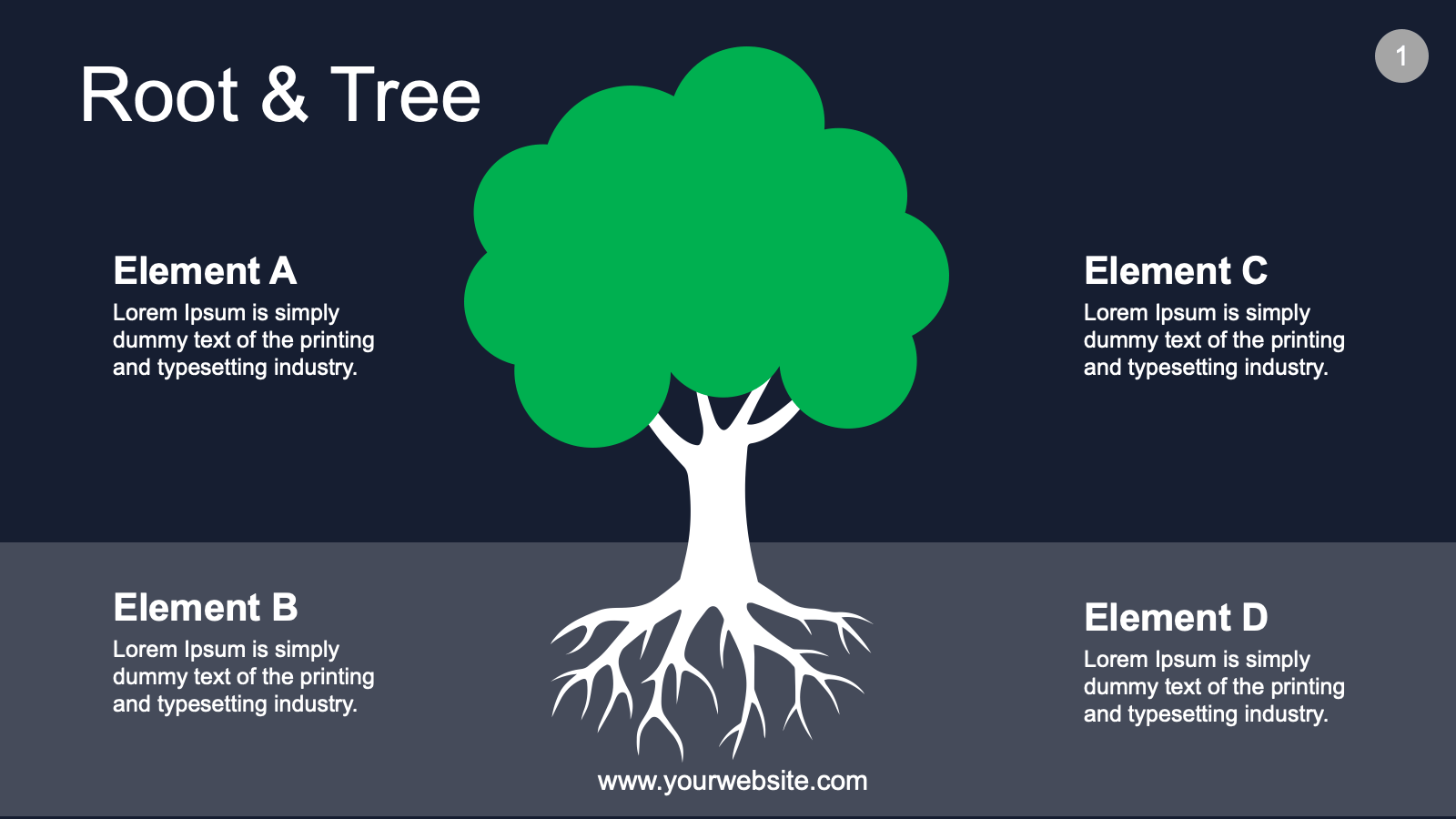 Creative Tree Diagram PowerPoint Template Free Download