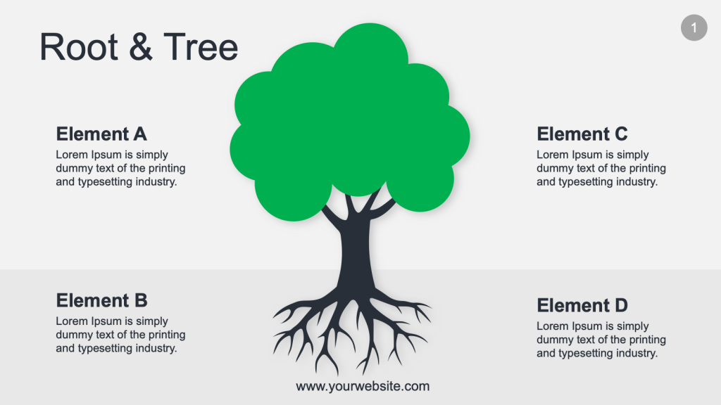 Creative Tree Diagram PowerPoint Template Free Download