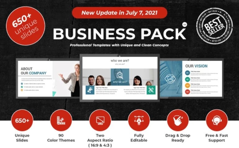 Business Pack PowerPoint Templates - Top 10 Presentation Templates to Purchase on TemplateMonster