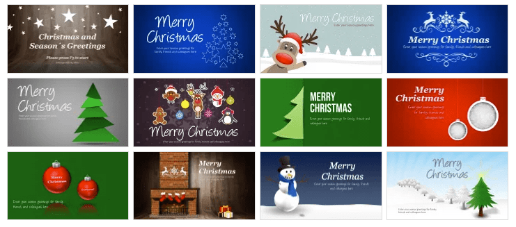 Free Animated Christmas Card PowerPoint Templates preview
