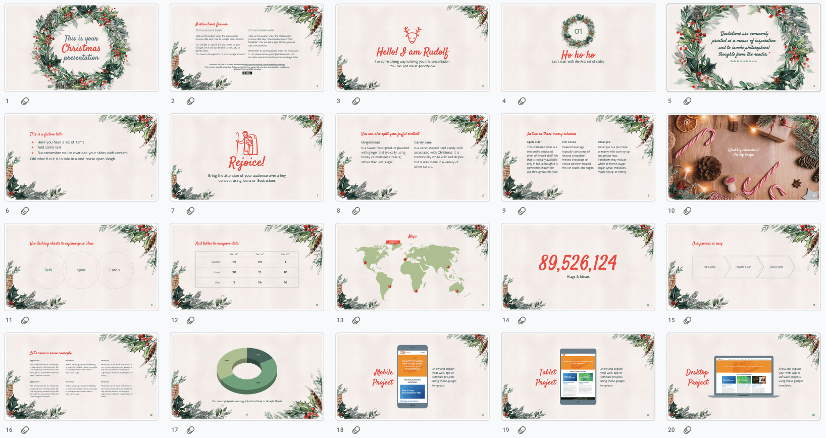 Free Watercolor Background Winter Christmas Presentation Template