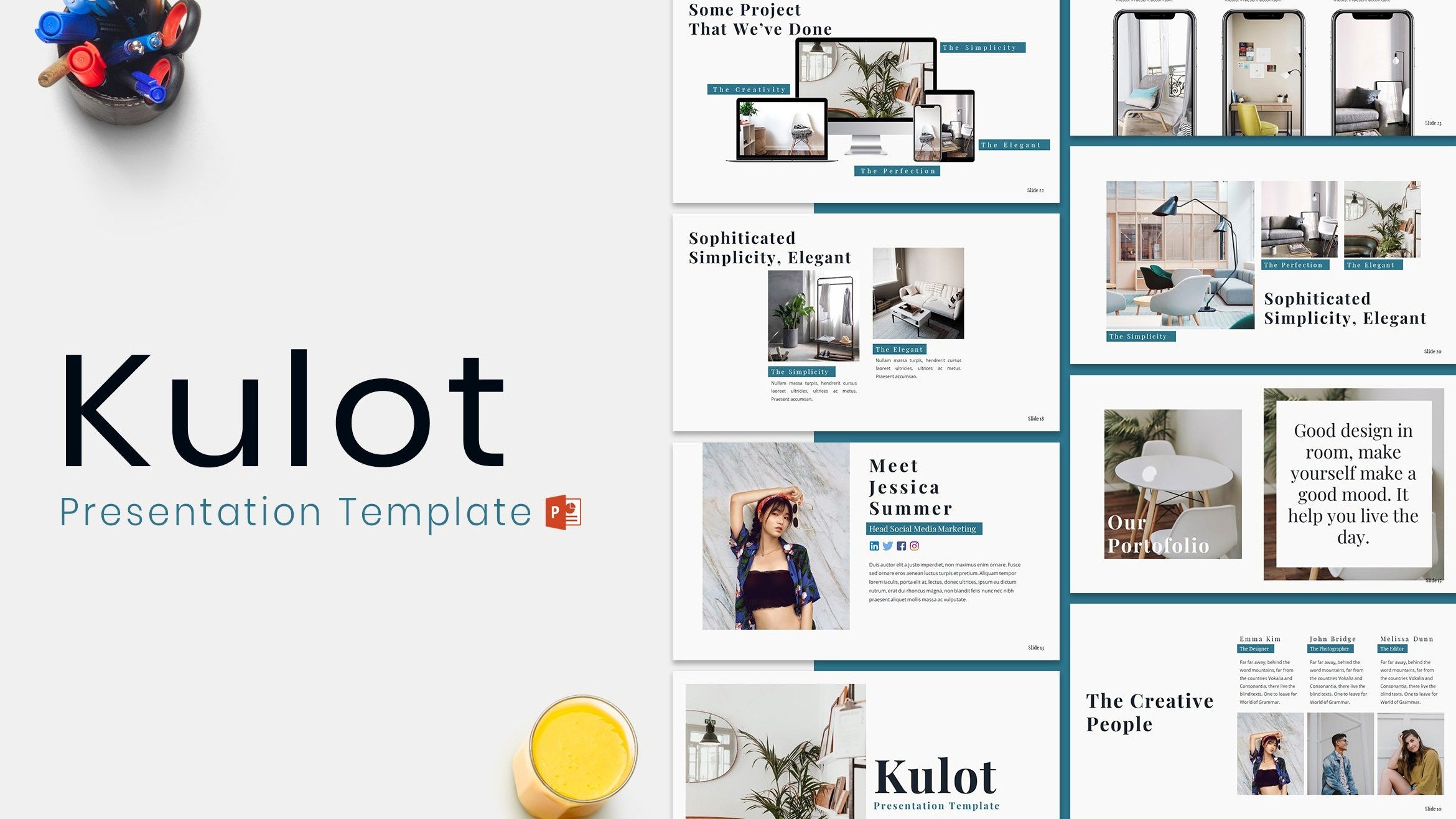 Kulot - Elegant PowerPoint Presentation Template (5 Slides)