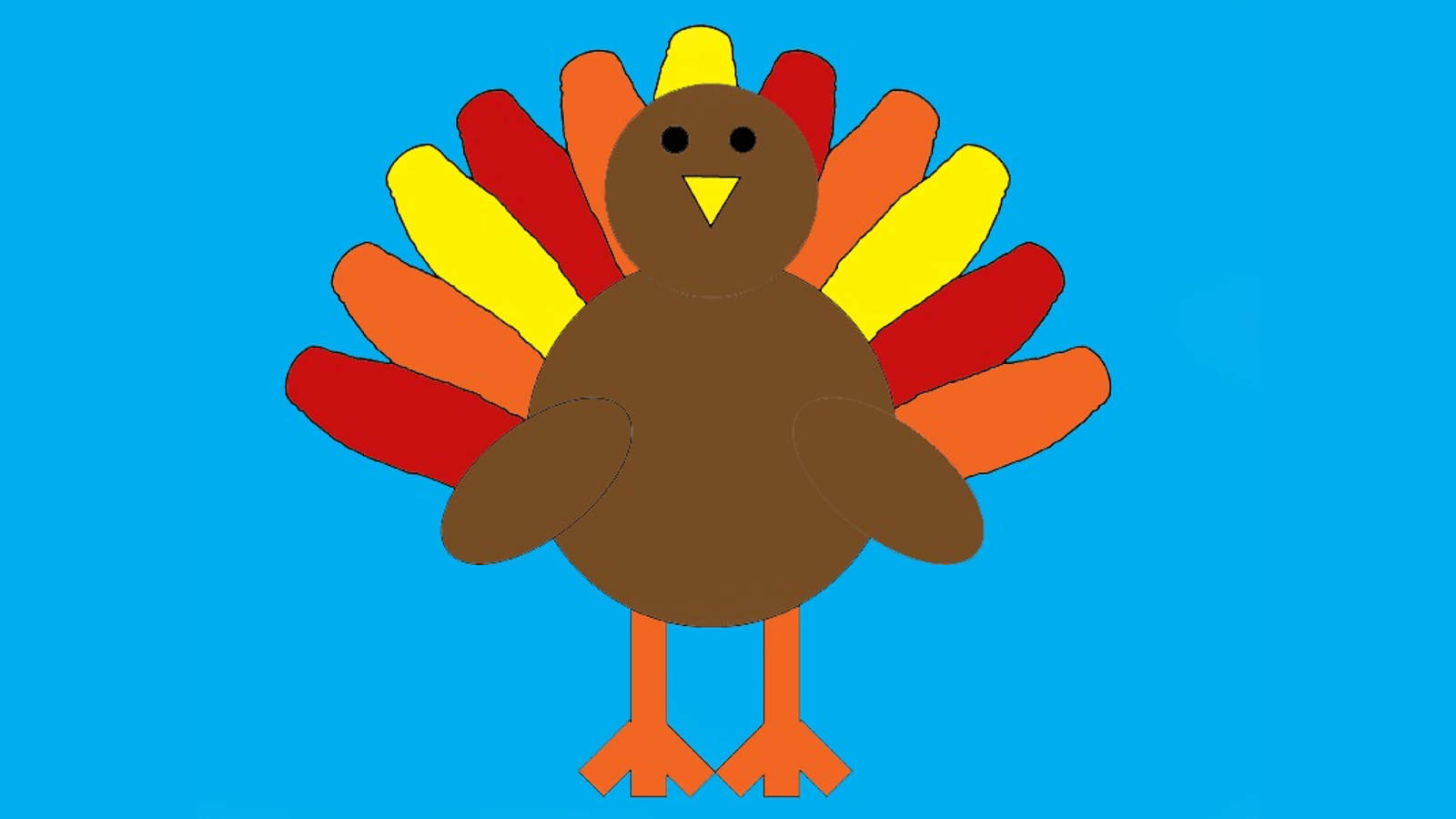 10 Printable Turkey Feather Template and Clipart for Thanksgiving