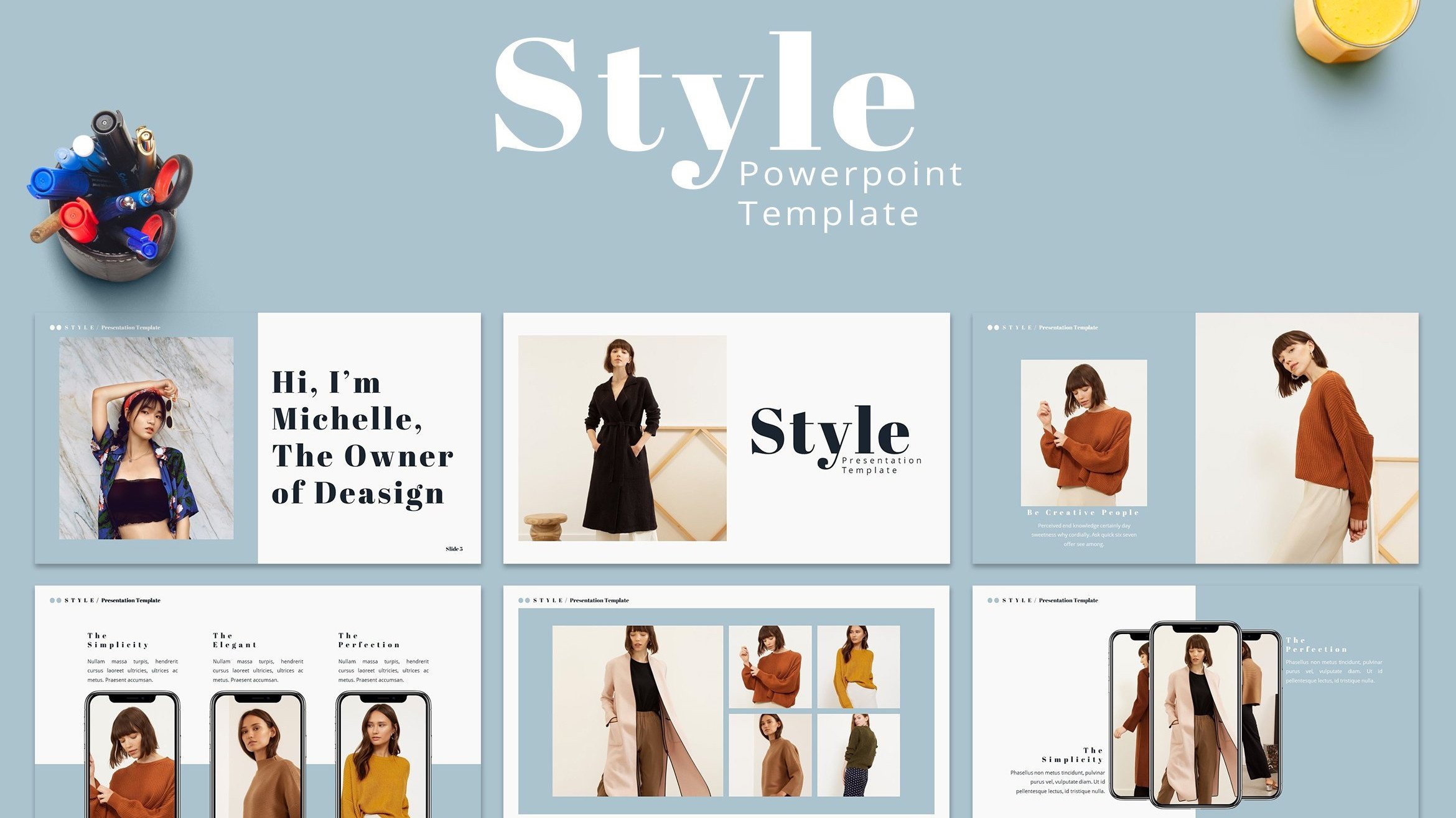 Style - Free Fashion Branding Presentation Template (10 Slides)