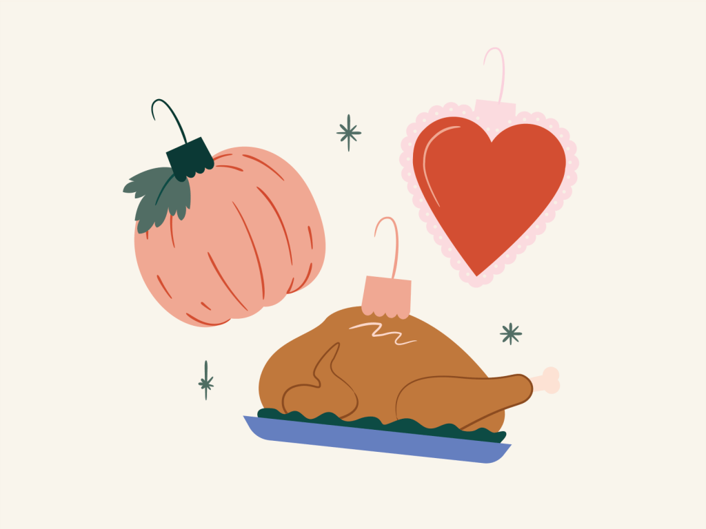 Thanksgiving Holiday Ornament Illustration