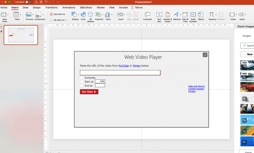 Web Video Player for PowerPoint