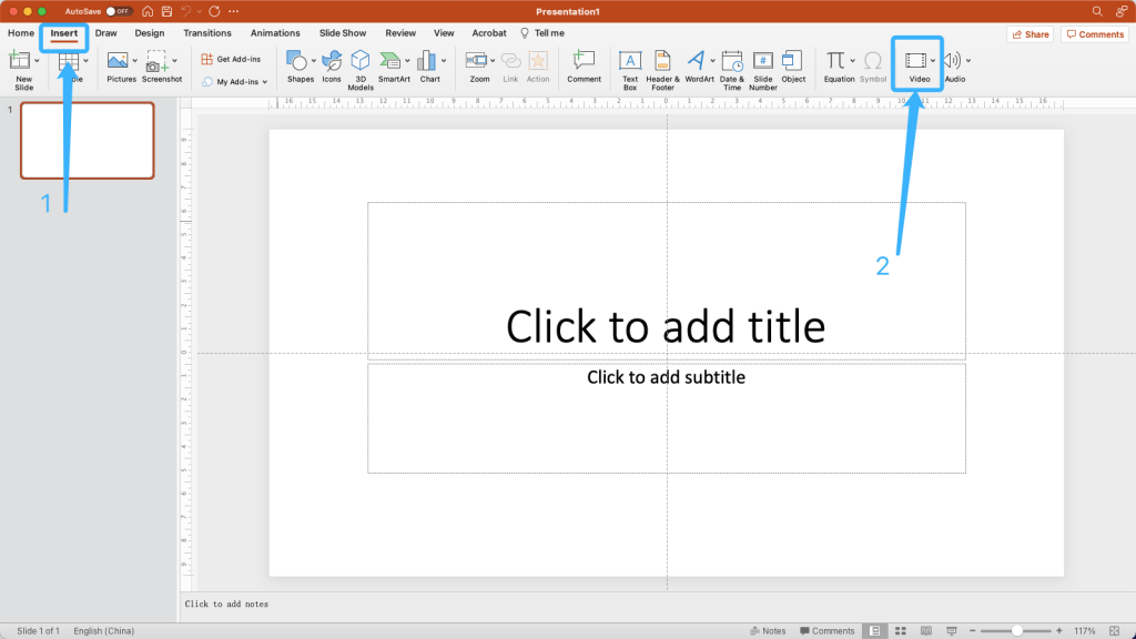 how embed youtube video in powerpoint mac