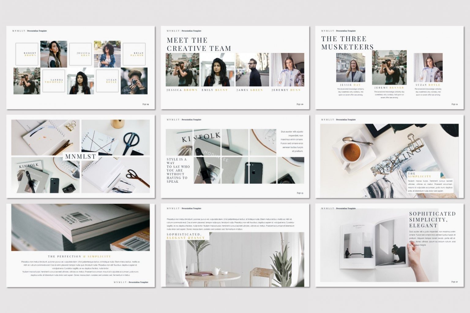 MNMLST - Free PowerPoint Presentation Template (10 Slides) | Just Free ...