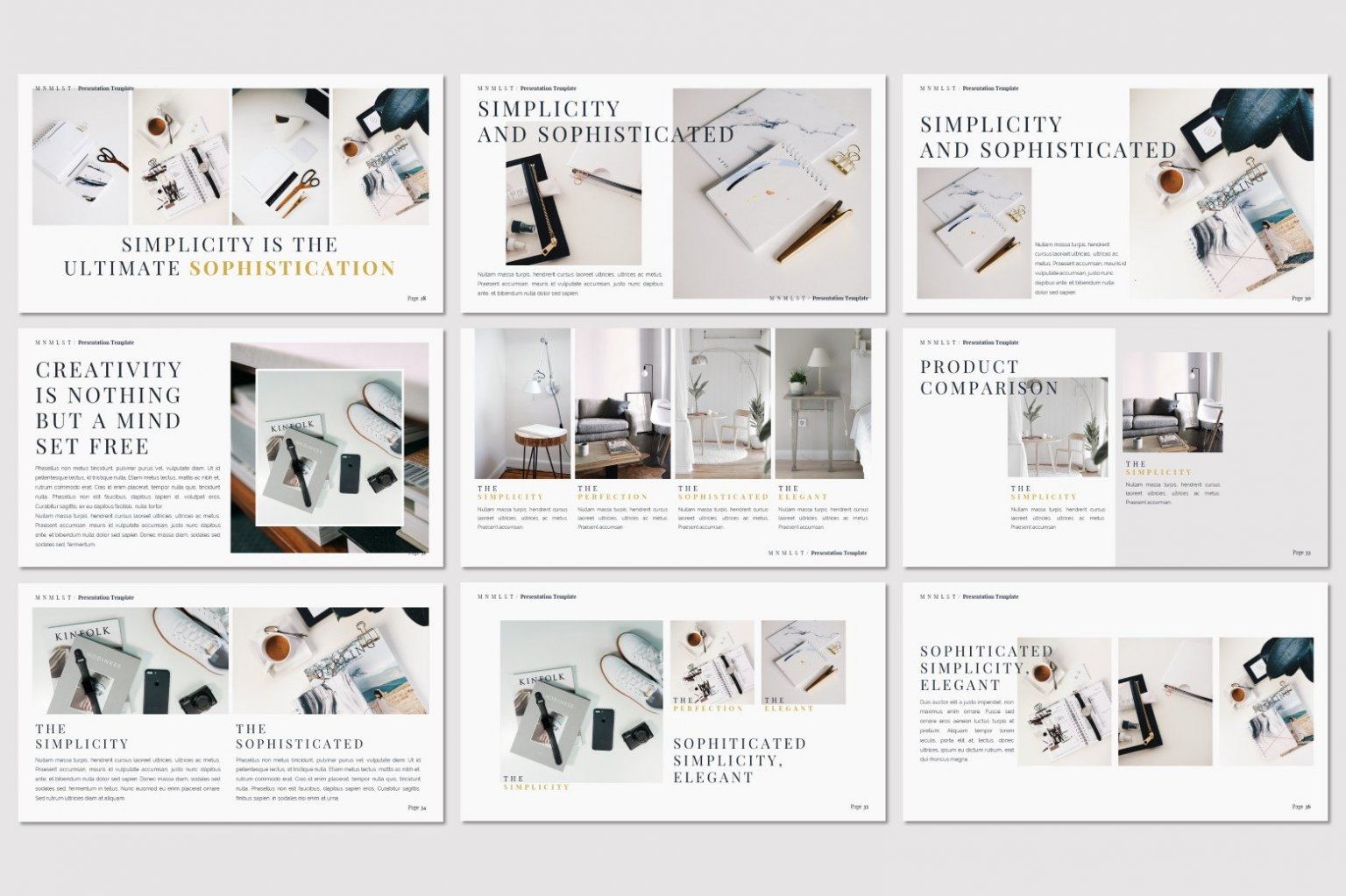 MNMLST - Free PowerPoint Presentation Template (10 Slides) - Just Free ...