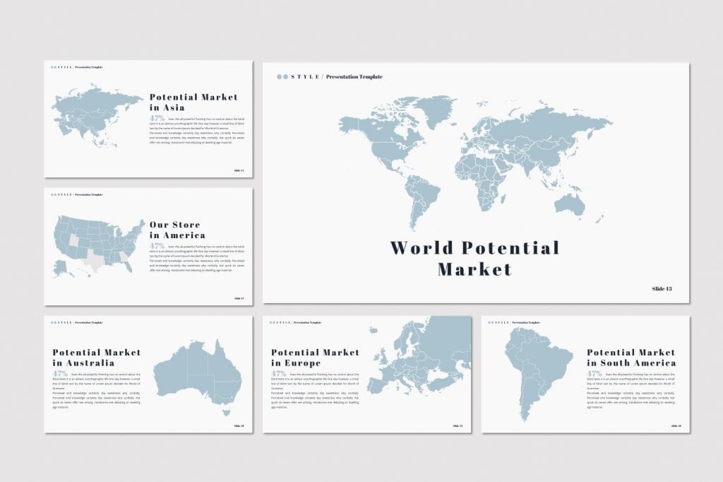 Style - Presentation Template- world potential market