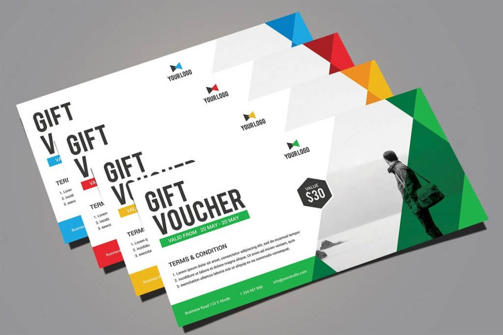 Colorful Gift Voucher Template