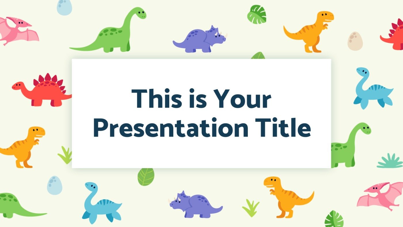 Cute Dinosaurs. Free PowerPoint Template
