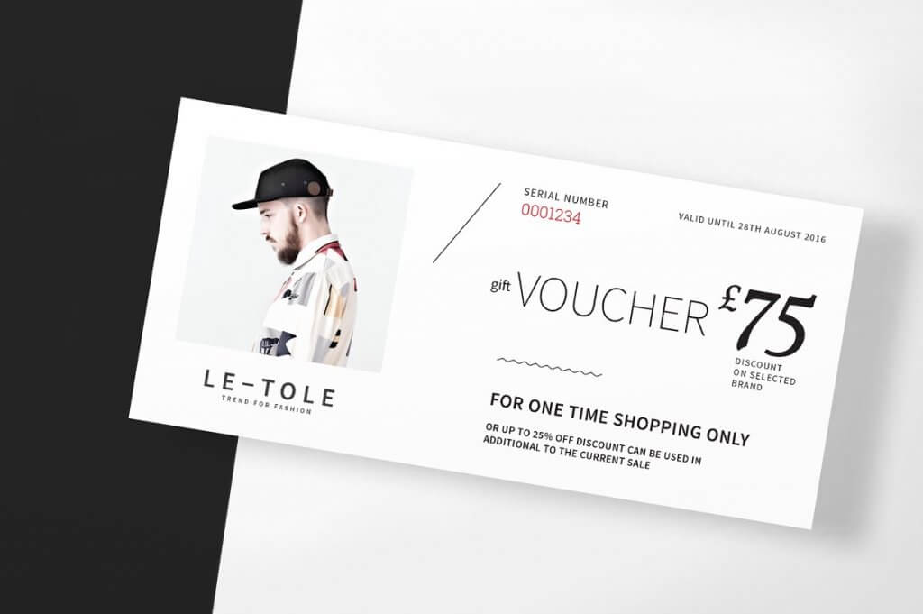 Fashion Gift Voucher Template -Loyalty Cards Template for Business