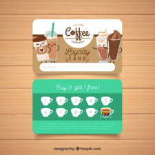 Free Coffee shop loyalty card template