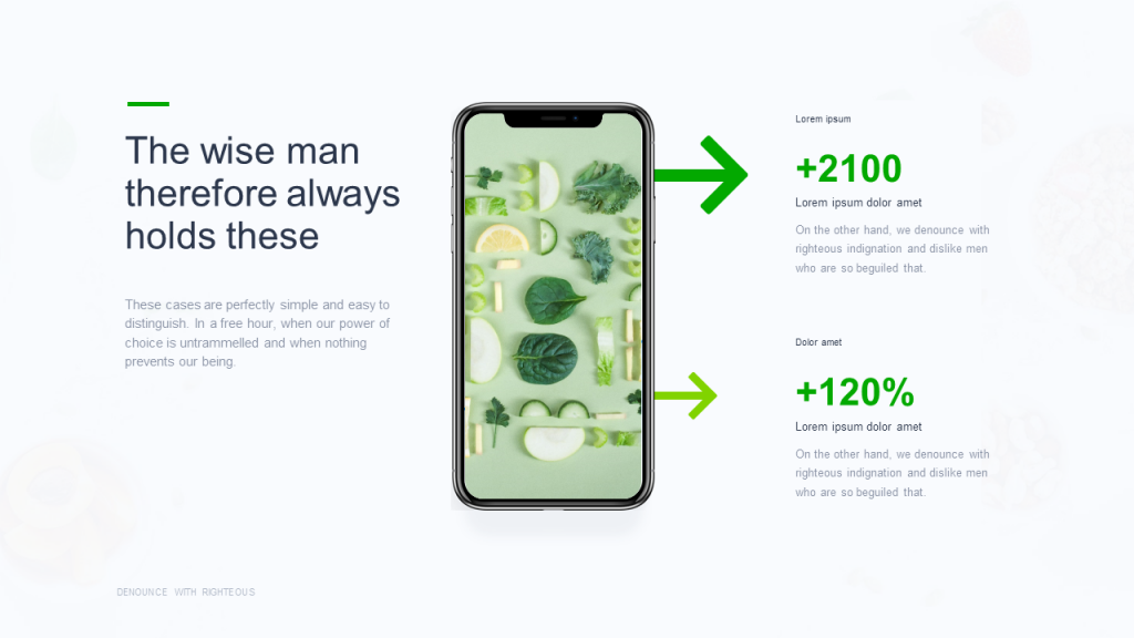 Free Healthy Food PowerPoint Template iphone mockup