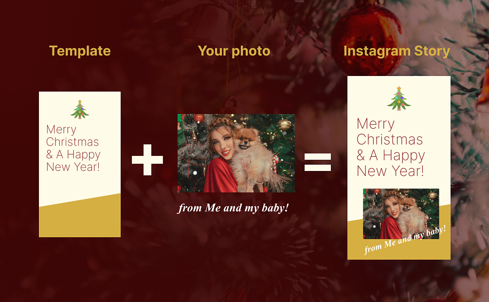 Minimal Christmas Cards for Print and Instagram Stories
