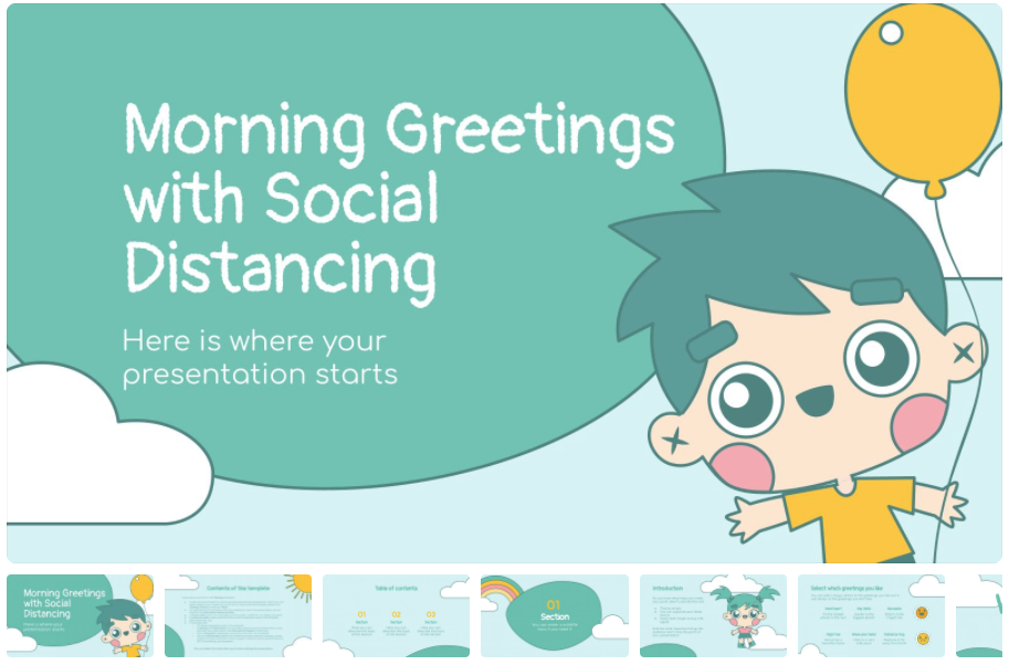 Morning Greetings with Social Distancing