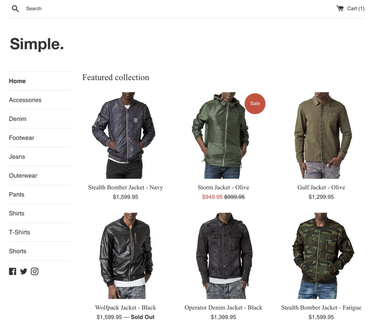 If you are looking for a minimalist Shopify theme for your clothing store, the Simple theme is perfect for you.  -Best Free Shopify Themes for Clothing Store