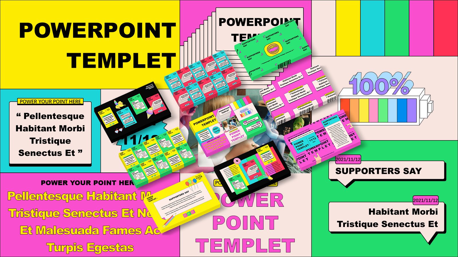 Creative Poster/Newspaper PowerPoint Presentation Template Free Download  (10 Slides)