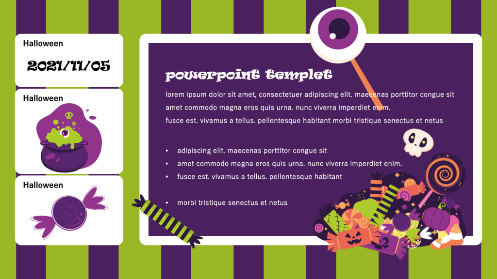 Cute Halloween PowerPoint Template Free Download10