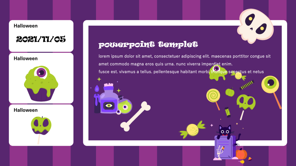 Cute Halloween PowerPoint Template Free Download4