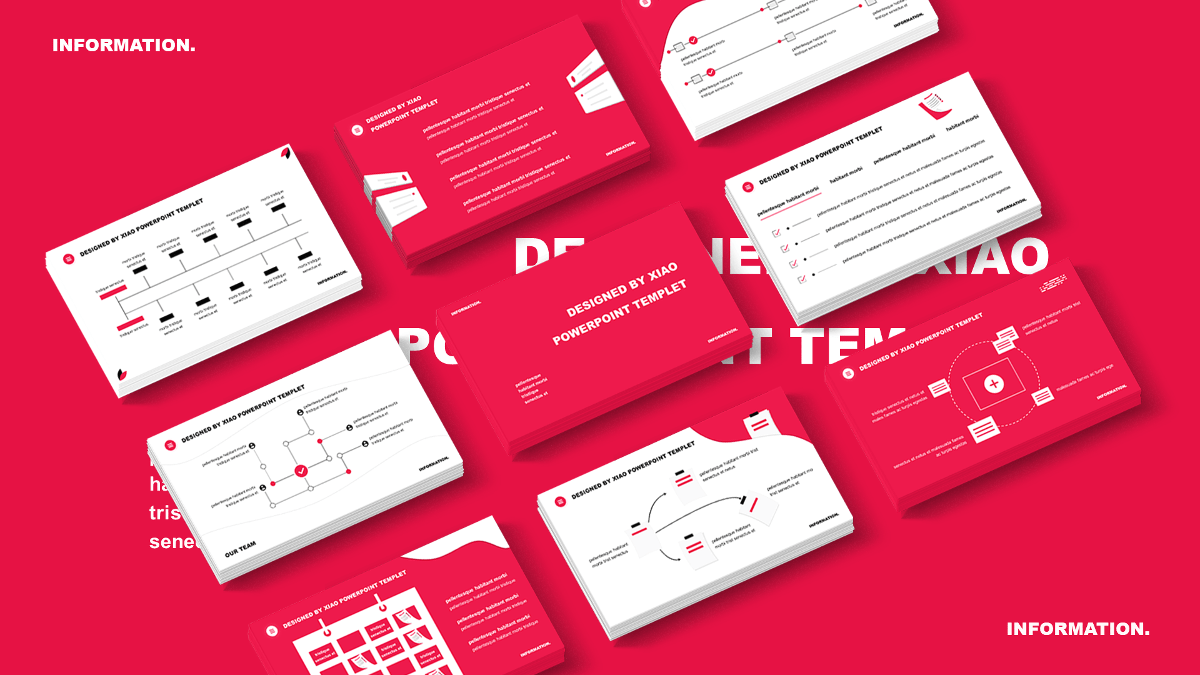 Red Simple Academic PowerPoint Template (11 Slides)