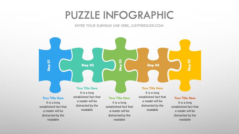 Infographie PowerPoint puzzle animé 