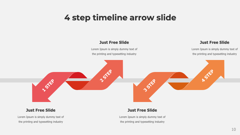 Arrow Infographic PowerPoint Template Free Download10