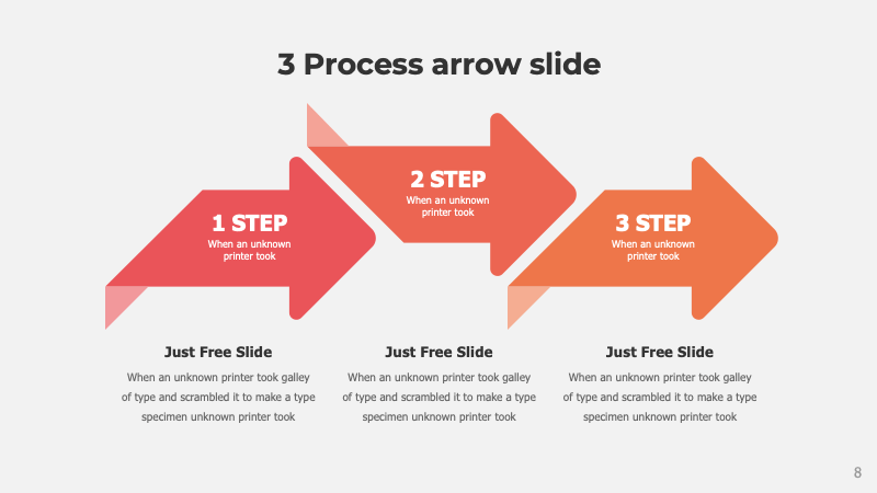 Arrow Infographic PowerPoint Template Free Download8